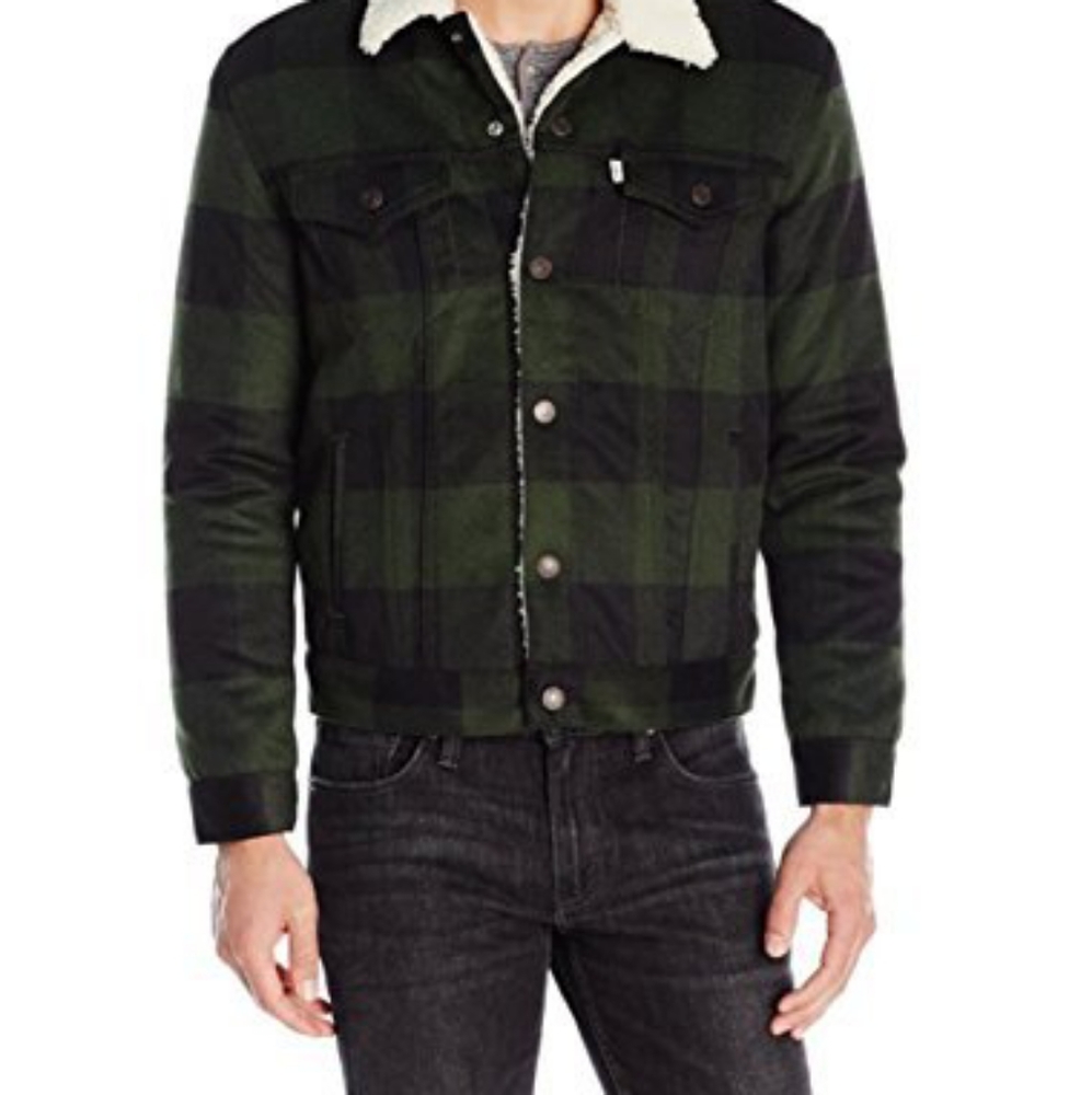 Levi's Green Plaid Jacket